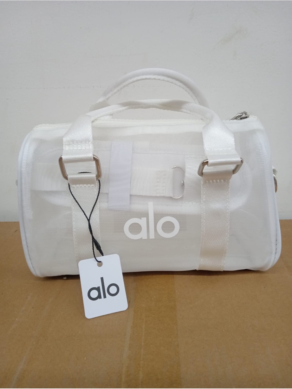 Alo White Mini Duffle Bag